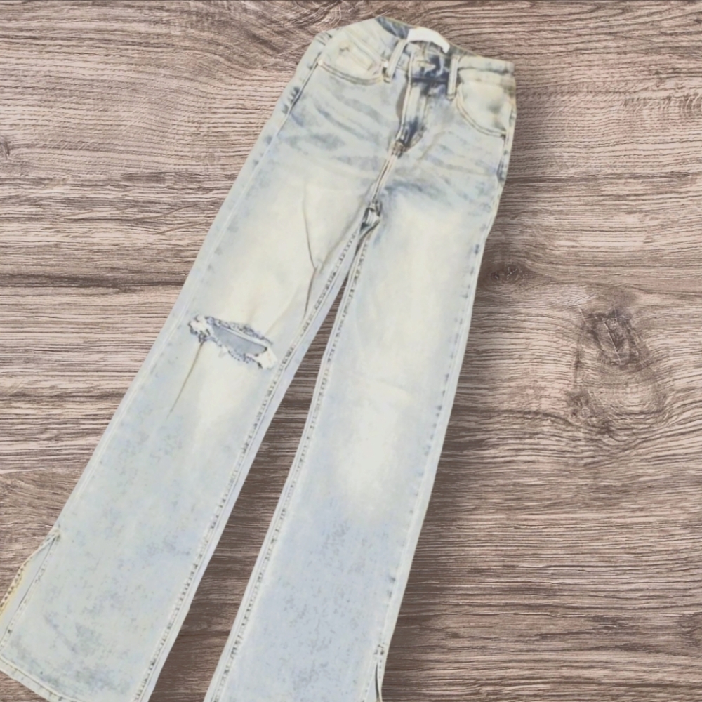 Distressed Light Blue Flare Jeans NWOT
